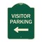 Signmission Designer Series-Visitor Parking Left, Green Heavy-Gauge Aluminum, 24" x 18", G-1824-9743 A-DES-G-1824-9743 - alternate 1